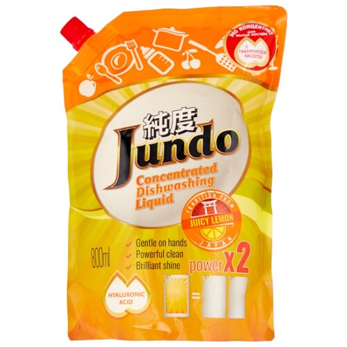 фото Jundo гель для мытья посуды juicy lemon 0.8 л сменный блок