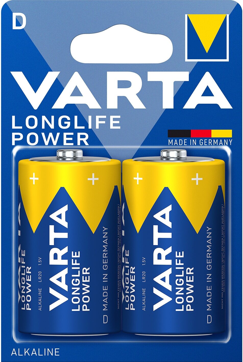 Батарейка VARTA LongLife POWER LR 20 D BL2