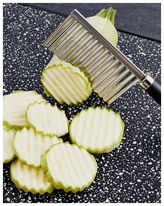 Нож овощерезка с ручкой рельефный для фигурной нарезки овощей аксессуары для кухни
