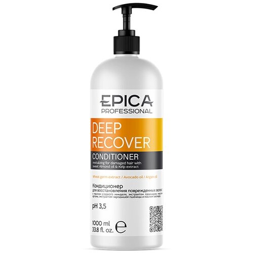 epica professional шампунь deep recover для восстановления поврежденных волос 1000 мл EPICA Professional кондиционер Deep recover для восстановления поврежденных волос, 1000 мл