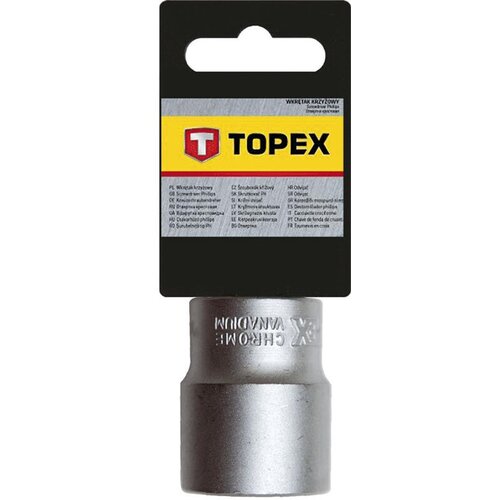 Головка торцевая, Topex, 38D713, 6-гранная 1/2, 13 мм, сталь CrV низ головка сменная г 18 шестигранная