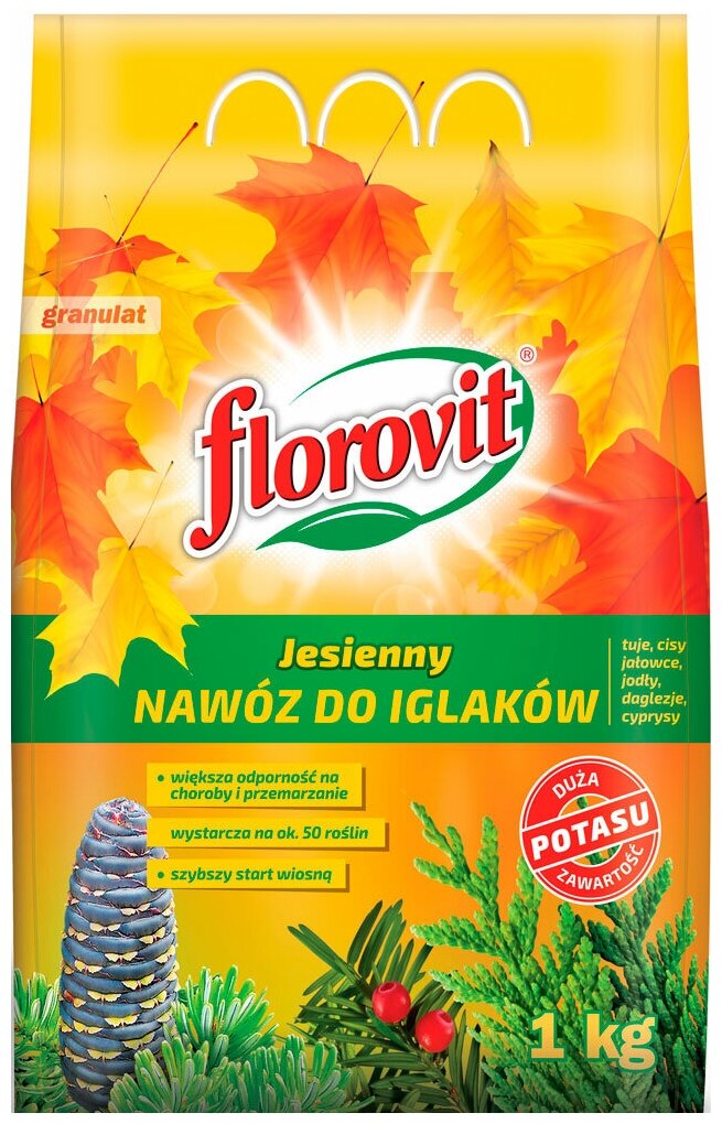 Удобрение Флоровит (Florovit) для хвойных растений осеннее 1 кг, (мешок) - фотография № 6