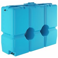 Бак пластиковый для воды ATP-2000 литров (синий) в комплекте с поплавковым клапаном и штуцерами