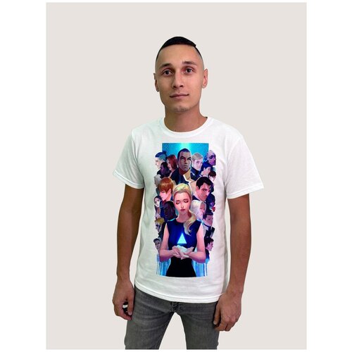 фото Футболка, размер l, белый будь на стиле