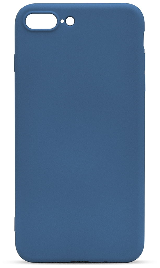 Силиконовый серо-синий чехол Soft Touch для iPhone 7 Plus/8 Plus