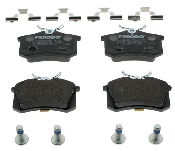 Дисковые тормозные колодки задние Ferodo FDB1788 для Audi, Renault, SEAT, Skoda, Volkswagen (4 шт.)