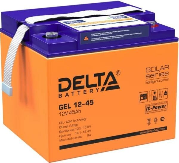 Аккумуляторная батарея Delta GEL 12-45 12В/45Ач