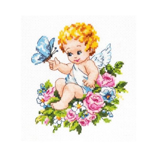 фото "чудесная игла" набор для вышивания 035-19 "ангел нашей любви" 12 х 15 см
