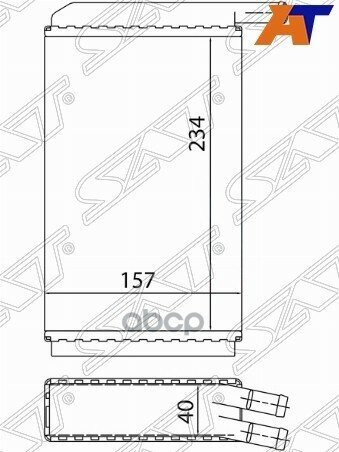 Радиатор Отопителя Салона Audi 80 72-89/Audi 90 84-87/Vw Passat 73-88(Трубчатый) Sat арт. ST-87-0037