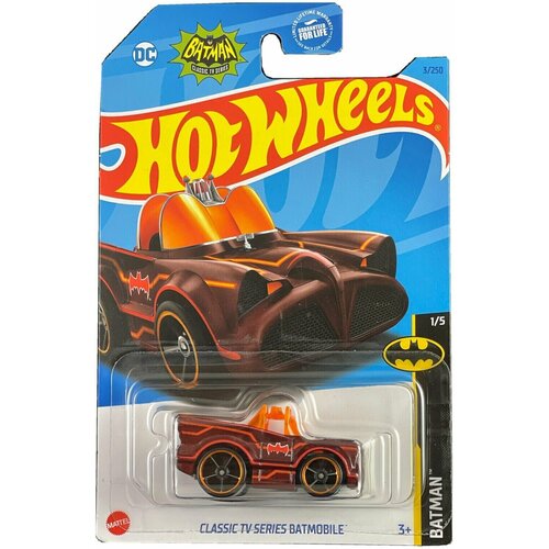 Машинка детская Hot Wheels коллекционная CLASSIC TV SERIES BATMOBILE набор hollywood rides classic tv series batmobile batcycle jokermobile 3 шт