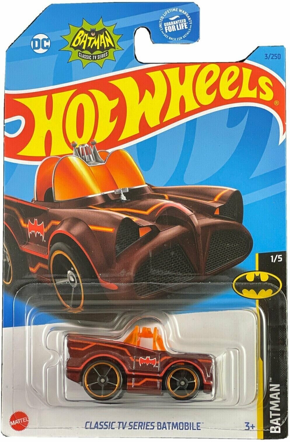 Машинка детская Hot Wheels коллекционная CLASSIC TV SERIES BATMOBILE