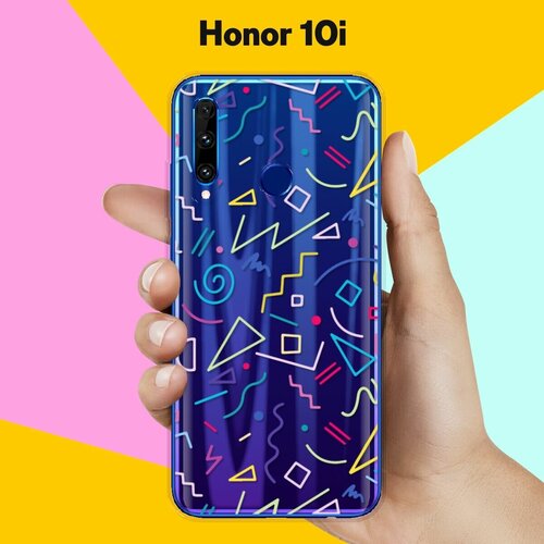 Силиконовый чехол Цветной узор на Honor 10i силиконовый чехол цветной узор на honor 7c