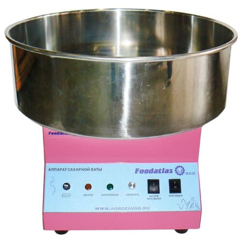 Аппарат для сахарной ваты Foodatlas CC-3702 розовый/серебристый