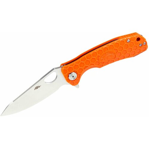 нож honey badger leaf d2 l hb1384 с белой рукоятью Нож Honey Badger Leaf D2 L (HB1385) с оранжевой рукоятью