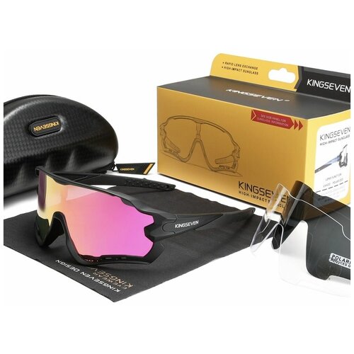 фото Спортивные солнцезащитные очки ls-911_c04_black_pink kingseven