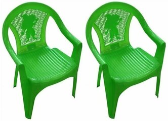 Набор детских стульев кресел из пластика Незнайка 53*38*35см зеленый