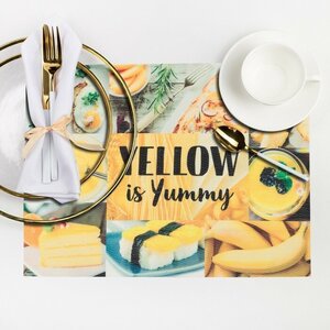 Доляна Салфетка на стол "YELLOW is Yummy" 29*40 см