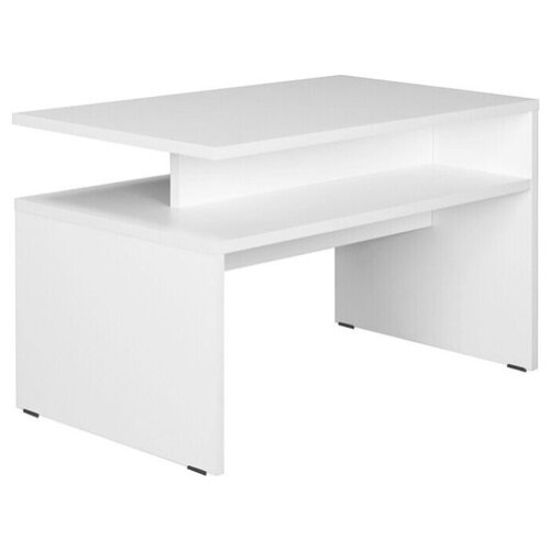 фото Стол журнальный лайт 03.235, размер ш 70 х г 40 х в 41.7 см , цвет белый pe шагрень mobi