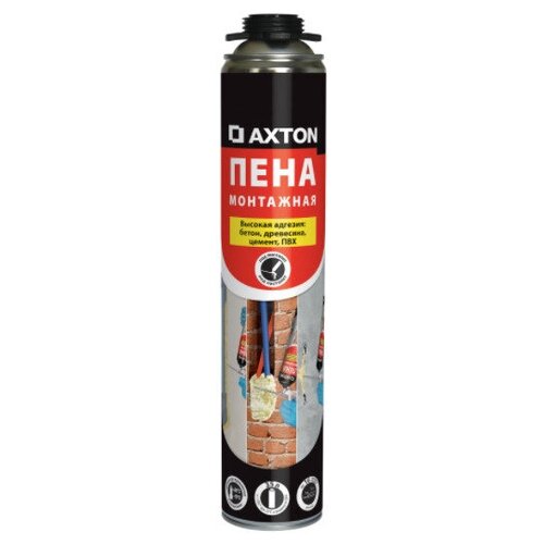 Пена монтажная профессиональная AXTON 760 мл всесезонная 714₽