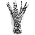 Трубочки бумажные PAPSTAR для коктейля, дизайн ЗИГ-ЗАГ, диаметр 6мм, длина 200 мм, 100шт - изображение