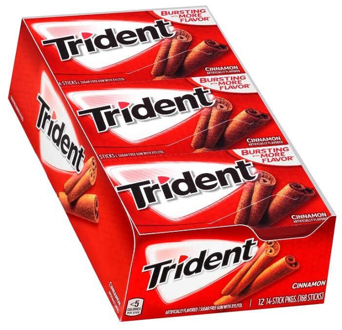 Жевательная резинка Trident Cinnamon / Тридент с Корицей 26,6 гр. (США) - фотография № 4