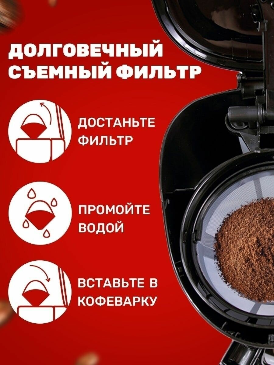 Кофеварка капельная электрическая с фильтром - фотография № 4