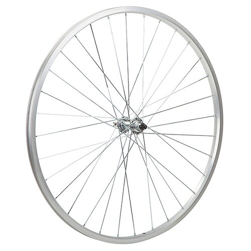 фото Колесо 28" переднее 32 спицы одинарный обод втулка sf-a08f (колесо 28" переднее, одинарный алюм.обод 32 отв., втулка sf-a08f сталь, эк-к, насып подшип) felgebieter