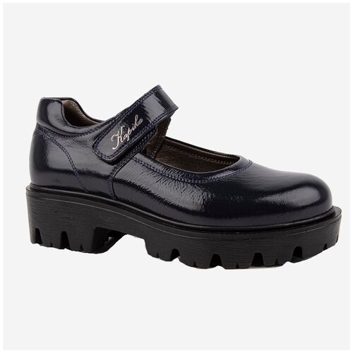 Туфли для девочек Kapika 23754т-1 черный-лак, размер 34