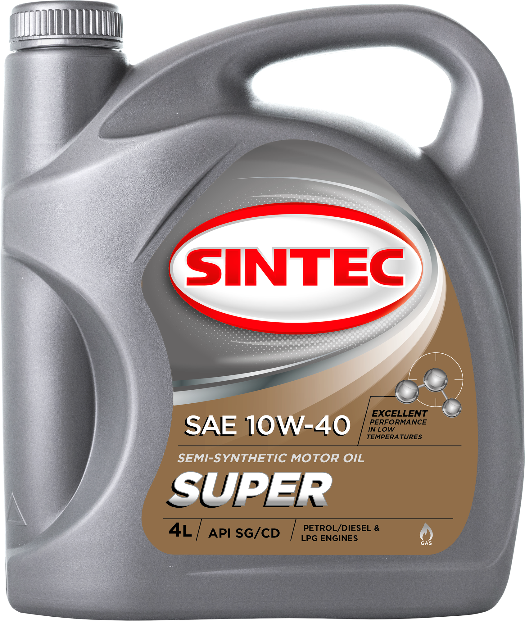 Полусинтетическое моторное масло SINTEC Super 10W-40 SAE API SG/CD 4 л