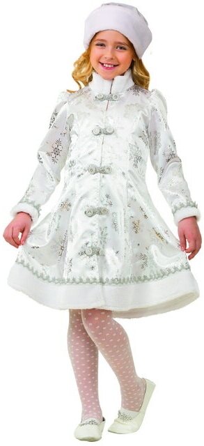 Батик Карнавальный костюм Снегурочка, сатиновый, рост 116 см 1205-116-60