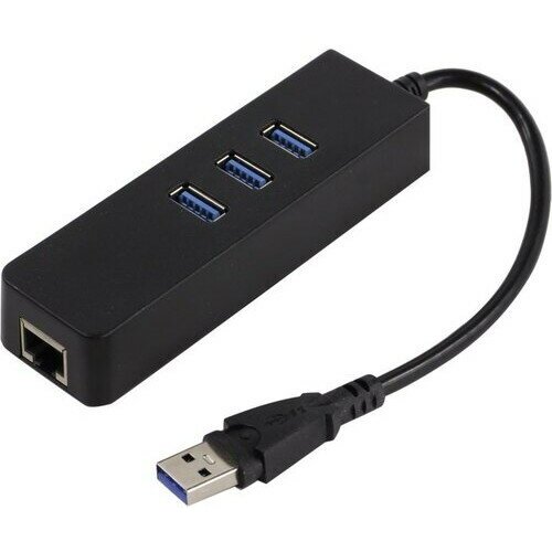 Хаб USB KS-is USB 3.0 RJ45 LAN Gigabit KS-405 new 9 pin usb header female 1 to 2 male board 9 pin usb hub usb 2 0 9 pin connector adapter for nzxt liquid cooling for rgb