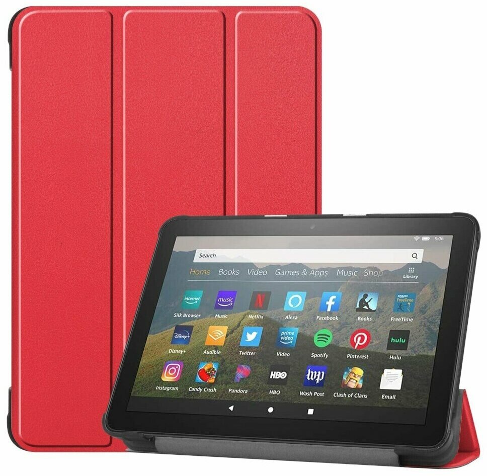 Планшетный чехол для Amazon Kindle Fire HD 8 / 8 Plus (2020), 8 дюймов (красный)