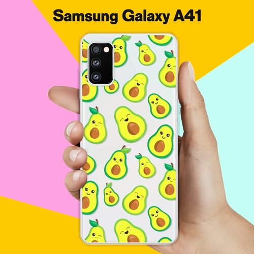 Силиконовый чехол на Samsung Galaxy A41 Узор из авокадо / для Самсунг Галакси А41 силиконовый чехол узор из авокадо на samsung galaxy a41