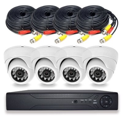 Характеристики  модели Комплект видеонаблюдения PS-Link KIT-A204HD 4 камеры на Яндекс.Маркете
