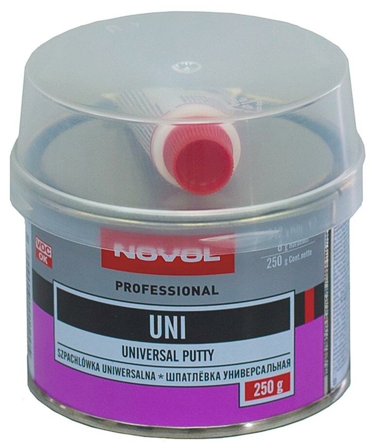 NOVOL Uni Universal Putty Универсальная полиэфирная шпатлевка 0,25 кг.