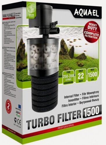 Изображение товара Внутренний фильтр Aquael TURBO FILTER 1500 для аквариума 250 - 350 л (1500 л/ч, 22 Вт, h = 160 см)