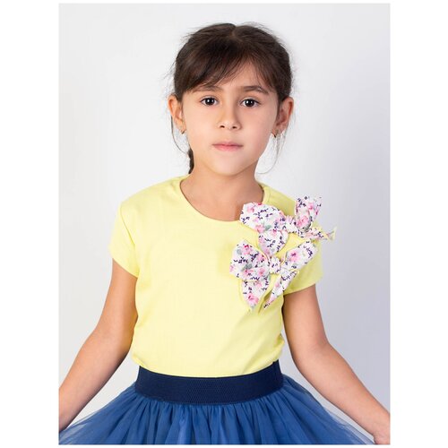 Футболка для девочки приталенного силуэта 7981-ДЛШ20 32/128