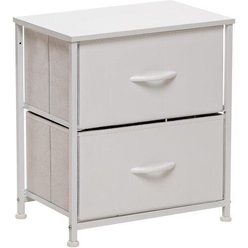 Комод Leset Линкс 2 ящ, Каркас Белый, ящики Белые