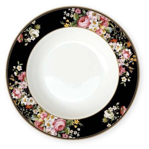 фото Тарелка суповая easy life "цветочный карнавал", тёмная, 23 см (r2s1360_blob-al)
