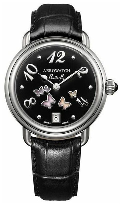 Наручные часы AEROWATCH, черный, серебряный