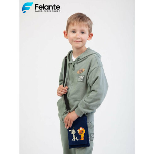 фото Сумка кросс-боди felante, фактура рельефная, синий