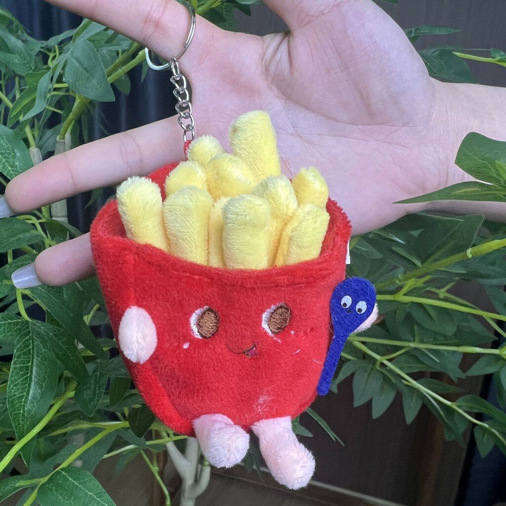 Мягкие Игрушки Xiaomi Очаровательный брелок из мягкой игрушки с изображением гамбургера, картофеля фри и хот-дога для украшения сумки