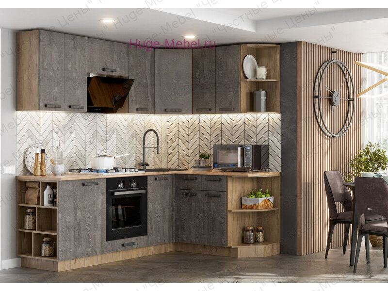 Угловая кухня 220х150 "Пасаденна" Huge Mebel Кухонные гарнитуры