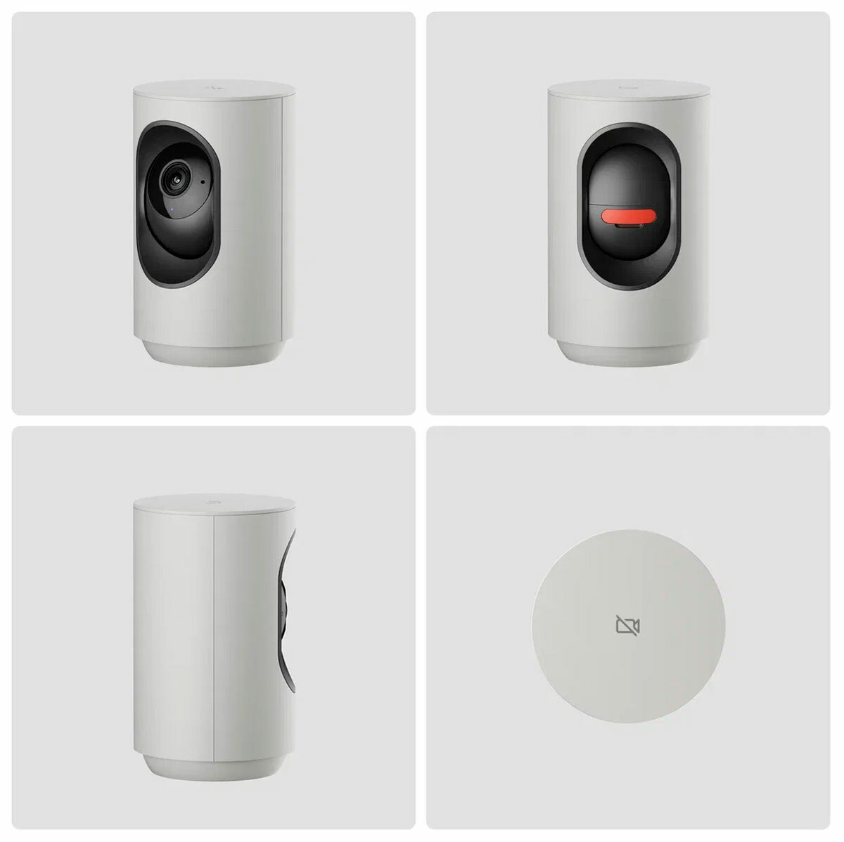 Умная IP-камера Яндекс 2K QHD, WiFi, поворотная, работает с Алисой, серый (YNDX-00582GRY) — фото 1
