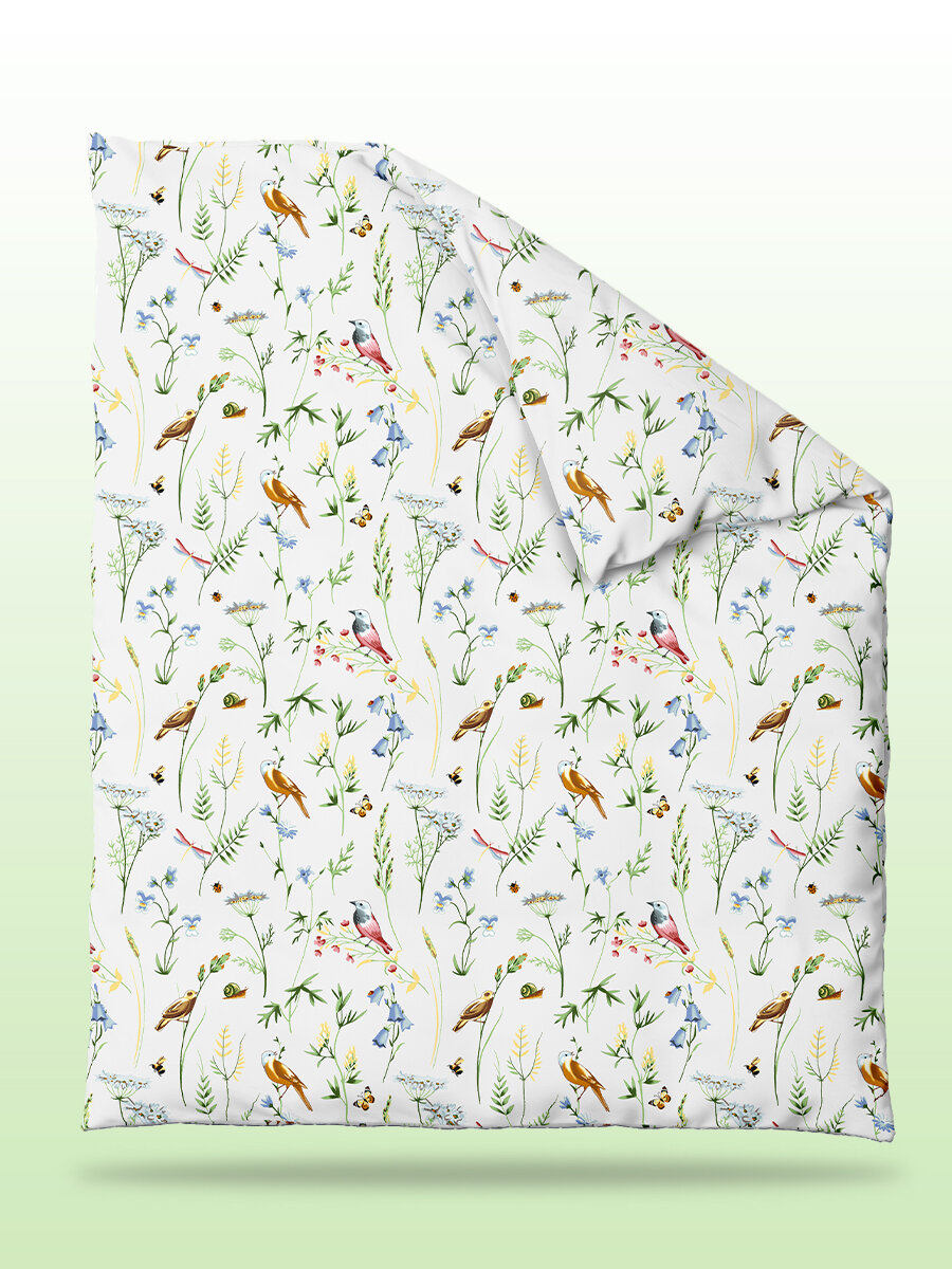 Пододеяльник Василиса 2-спальный 175х215 см Поплин хлопок 100% Серенада