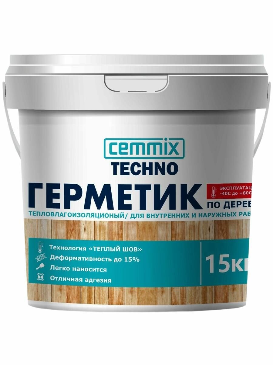 Герметик для Теплых швов акрил для деревянных поверхностей CEMMIX 15 кг Дуб