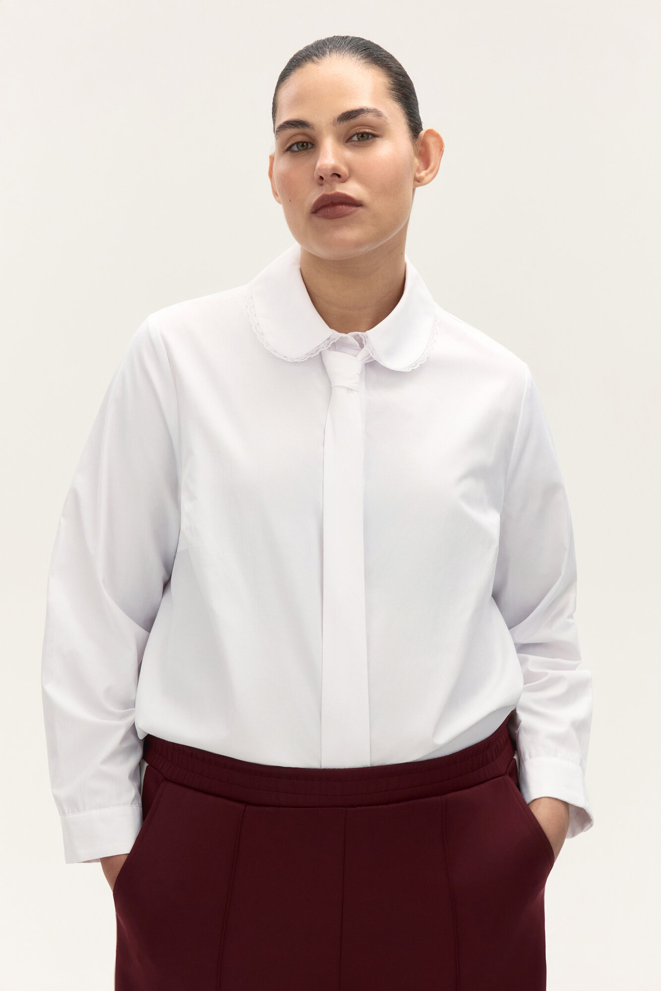 Блуза Befree Plus Size, размер 3XL, белый,