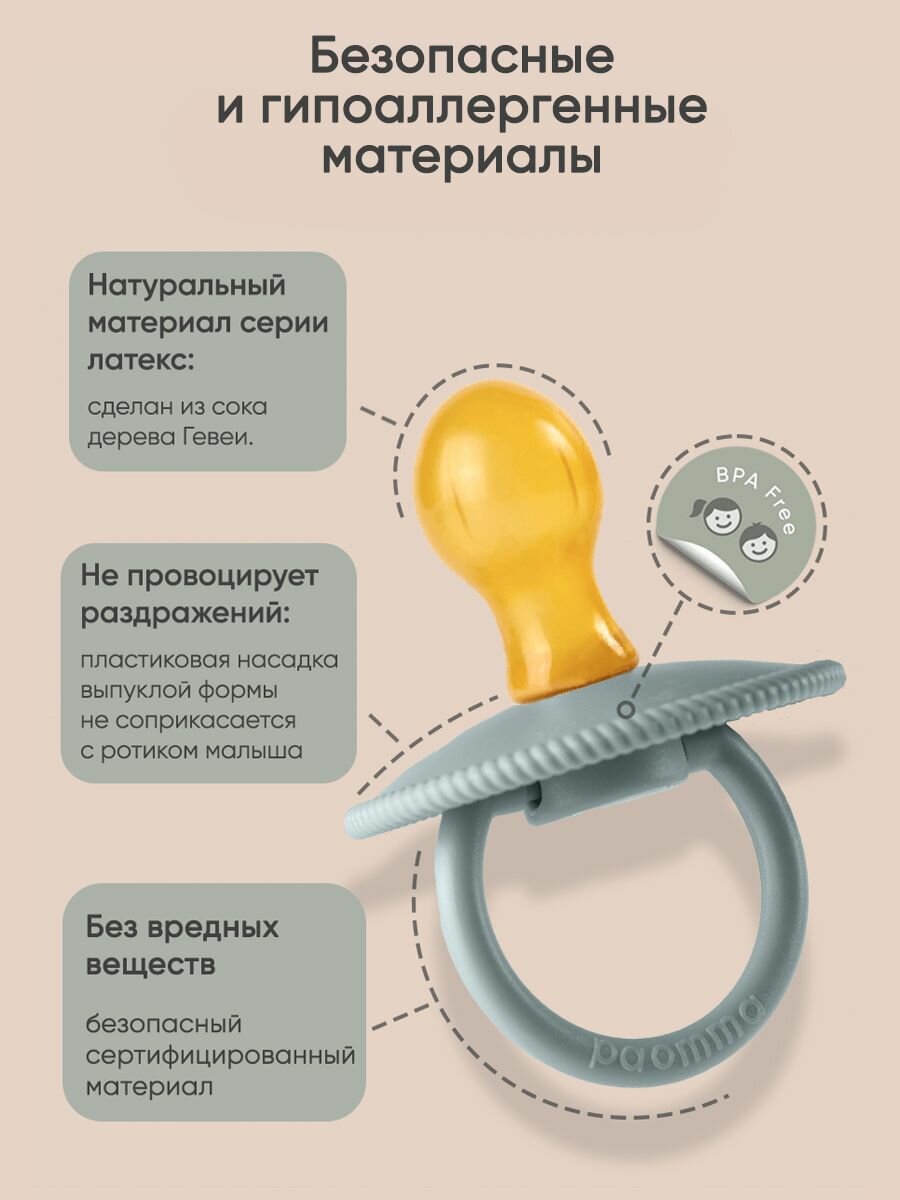 Изображение Соска-пустышка для новорожденных 0 - 6 мес, латексная