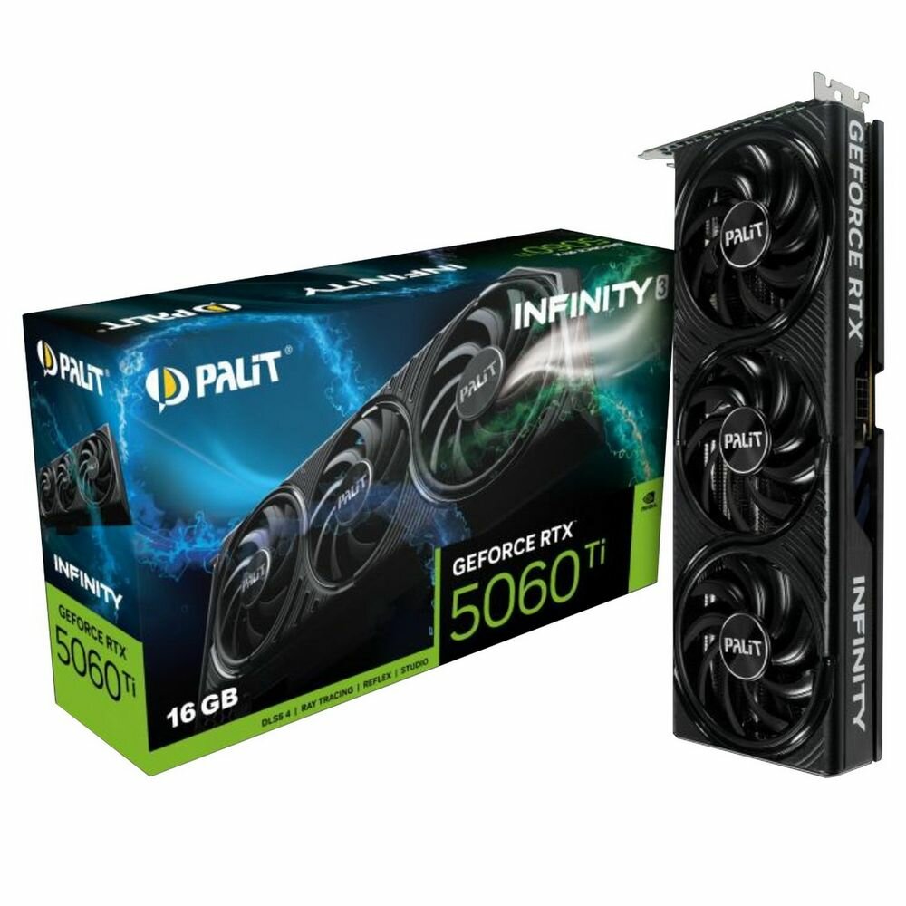 Видеокарта Palit RTX5060Ti INFINITY 3 16GB GDDR7 128bit 3xDP HDMI 3FAN RTL