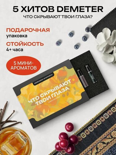 Изображение товара Библиотека ароматов "Что скрывают твои глаза?" Парфюмерный набор 5 ароматов